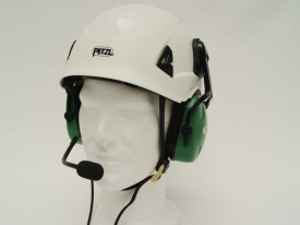 Système de communication anti-bruit sur casque Petzl Alvéo