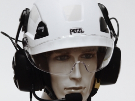 Système de communication anti-bruit sur casque Petzl Vertex
